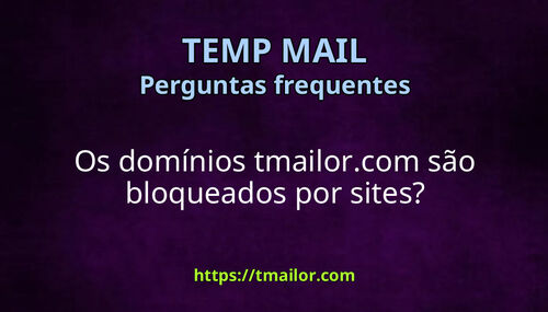 Os domínios tmailorcom são bloqueados por sites
