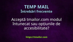 Acceptă tmailorcom modul întunecat sau opțiunile de accesibilitate