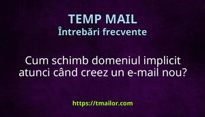 Cum schimb domeniul implicit atunci când creez un e-mail nou