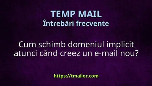 Cum schimb domeniul implicit atunci când creez un e-mail nou