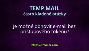 Je možné obnoviť e-mail bez prístupového tokenu