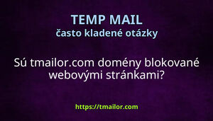 Sú tmailorcom domény blokované webovými stránkami