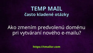 Ako zmením predvolenú doménu pri vytváraní nového e-mailu