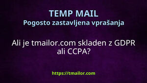 Ali je tmailorcom skladen z GDPR ali CCPA