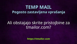Ali obstajajo skrite pristojbine za tmailorcom
