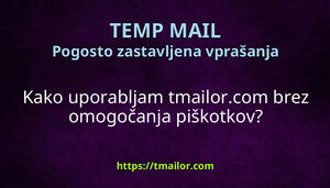 Kako uporabljam tmailorcom brez omogočanja piškotkov