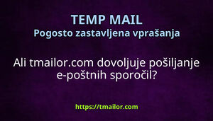 Ali tmailorcom dovoljuje pošiljanje e-poštnih sporočil