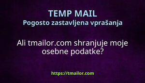 Ali tmailorcom shranjuje moje osebne podatke
