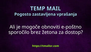 Ali je mogoče obnoviti e-poštno sporočilo brez žetona za dostop