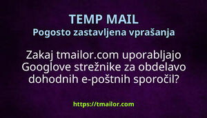 Zakaj tmailorcom uporabljajo Googlove strežnike za obdelavo dohodnih e-poštnih sporočil