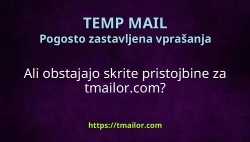 Ali obstajajo skrite pristojbine za tmailorcom