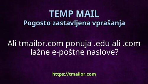 Ali tmailorcom ponuja edu ali com lažne e-poštne naslove