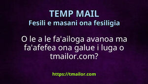 O le a le faailoga avanoa ma faafefea ona galue i luga o tmailorcom
