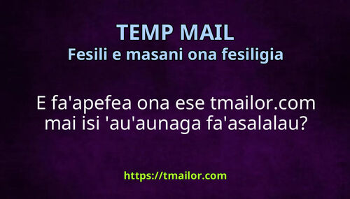 E faapefea ona ese tmailorcom mai isi auaunaga faasalalau