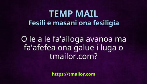 O le a le faailoga avanoa ma faafefea ona galue i luga o tmailorcom