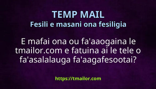 E mafai ona ou faaaogaina le tmailorcom e fatuina ai le tele o faasalalauga faaagafesootai