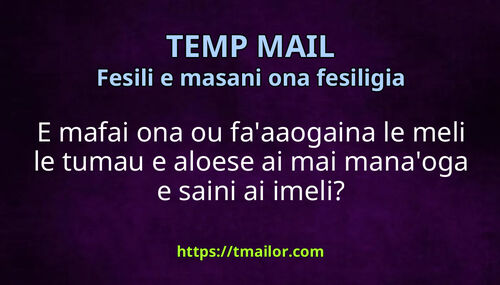 E mafai ona ou faaaogaina le meli le tumau e aloese ai mai manaoga e saini ai imeli