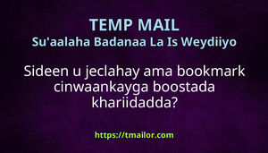 Sideen u jeclahay ama bookmark cinwaankayga boostada khariidadda
