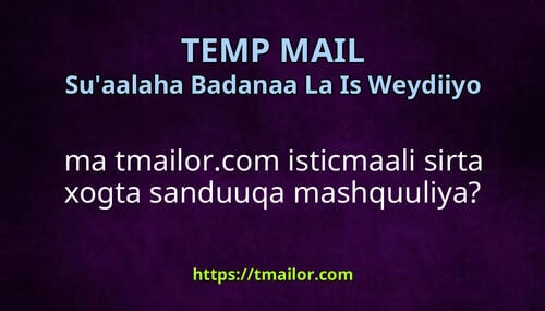 ma tmailorcom isticmaali sirta xogta sanduuqa mashquuliya