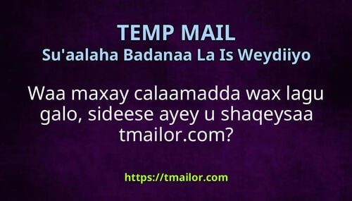 Waa maxay calaamadda wax lagu galo sideese ayey u shaqeysaa tmailorcom