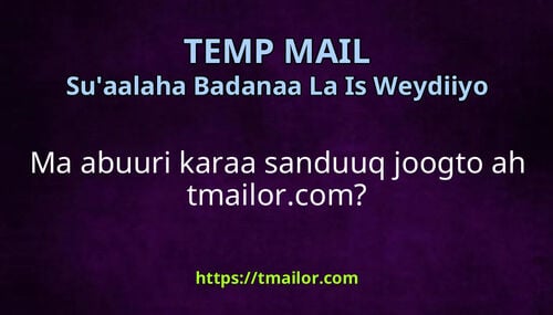 Ma abuuri karaa sanduuq joogto ah tmailorcom