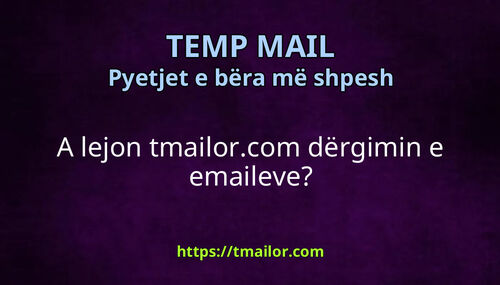 A lejon tmailorcom dërgimin e emaileve