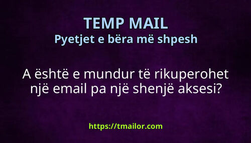 A është e mundur të rikuperohet një email pa një shenjë aksesi