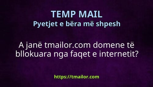 A janë tmailorcom domene të bllokuara nga faqet e internetit