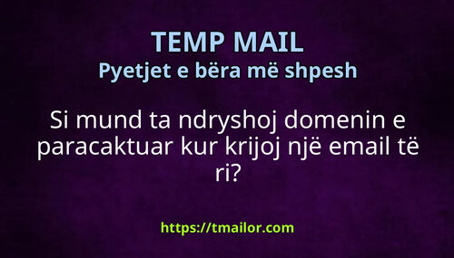 Si mund ta ndryshoj domenin e paracaktuar kur krijoj një email të ri