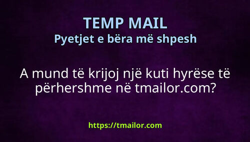 A mund të krijoj një kuti hyrëse të përhershme në tmailorcom
