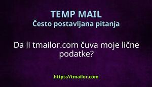 Da li tmailorcom čuva moje lične podatke