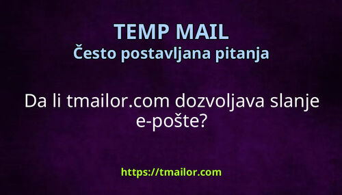 Da li tmailorcom dozvoljava slanje e-pošte