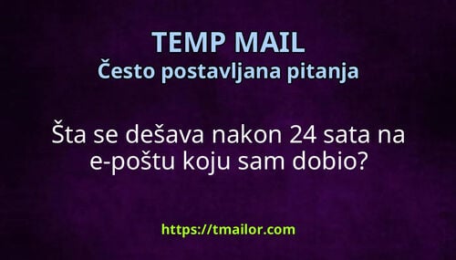 Šta se dešava nakon 24 sata na e-poštu koju sam dobio