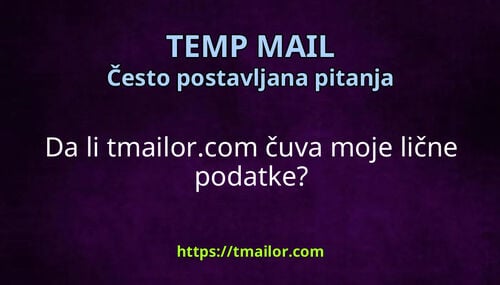 Da li tmailorcom čuva moje lične podatke