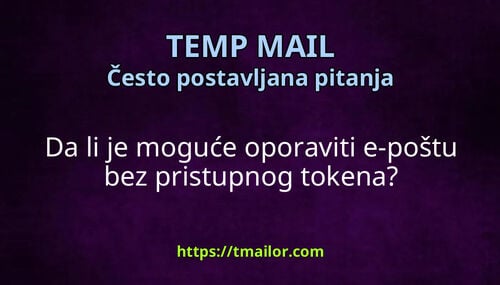 Da li je moguće oporaviti e-poštu bez pristupnog tokena