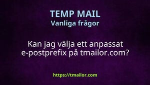 Kan jag välja ett anpassat e-postprefix på tmailorcom