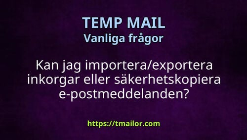 Kan jag importeraexportera inkorgar eller säkerhetskopiera e-postmeddelanden