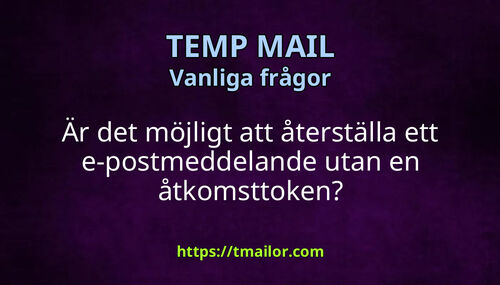 Är det möjligt att återställa ett e-postmeddelande utan en åtkomsttoken