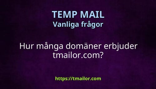 Hur många domäner erbjuder tmailorcom