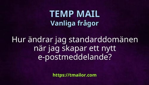 Hur ändrar jag standarddomänen när jag skapar ett nytt e-postmeddelande