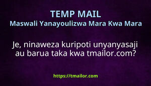 Je ninaweza kuripoti unyanyasaji au barua taka kwa tmailorcom