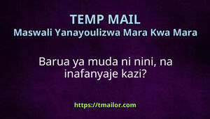 Barua ya muda ni nini na inafanyaje kazi