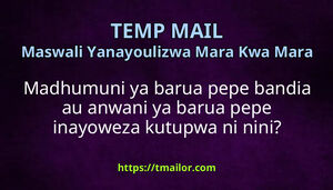 Madhumuni ya barua pepe bandia au anwani ya barua pepe inayoweza kutupwa ni nini