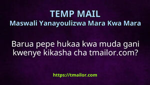 Barua pepe hukaa kwa muda gani kwenye kikasha cha tmailorcom