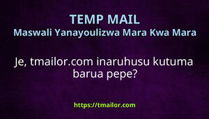 Je tmailorcom inaruhusu kutuma barua pepe