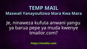 Je ninaweza kufuta anwani yangu ya barua pepe ya muda kwenye tmailorcom