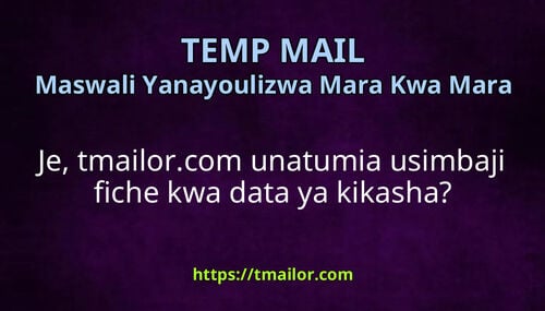 Je tmailorcom unatumia usimbaji fiche kwa data ya kikasha