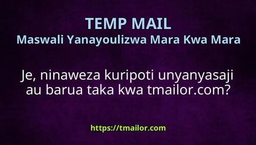 Je ninaweza kuripoti unyanyasaji au barua taka kwa tmailorcom