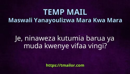 Je ninaweza kutumia barua ya muda kwenye vifaa vingi