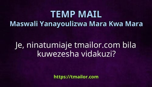 Je ninatumiaje tmailorcom bila kuwezesha vidakuzi